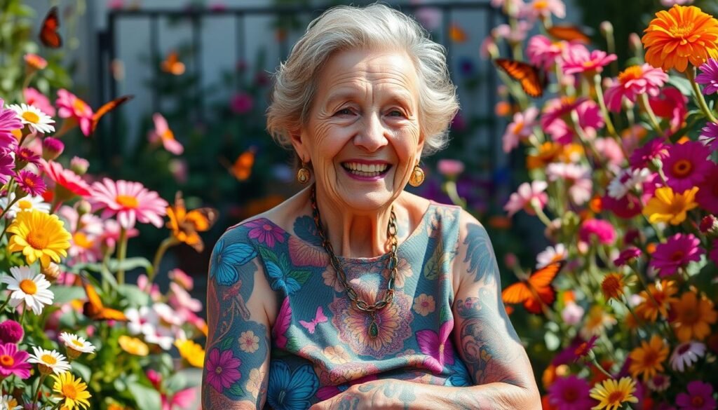 Charlotte Guttenberg, the most tattooed senior citizen