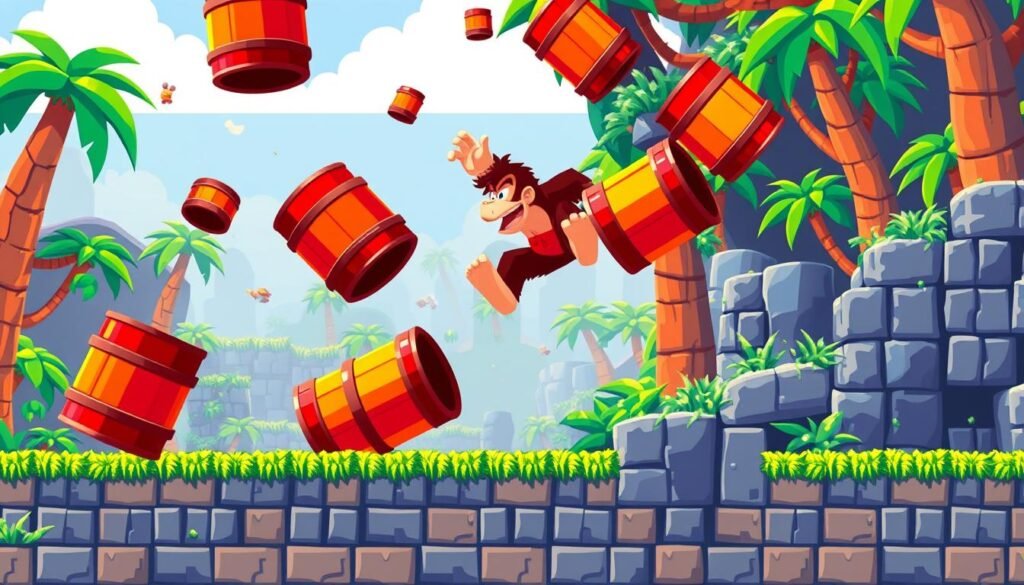 Most consecutive Donkey Kong barrel jumps