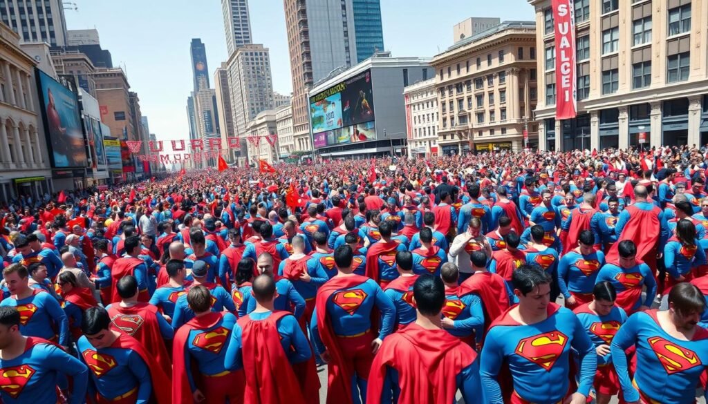 largest gathering of people dressed as Superman